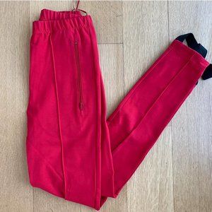 BALENCIAGA RED STRETCH JERSEY LEGGINGS
